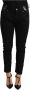 Ermanno Scervino Black Low Taille Skinny Slim Trouser Cotton Jeans Black Dames - Thumbnail 1