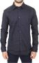 Ermanno Scervino Blue Slim Fit Cotton Casual Top Overhemd Blauw Heren - Thumbnail 1