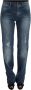 Ermanno Scervino Blue Wash Cotton Blend Slim Fit Jeans Blauw Dames - Thumbnail 1