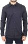 Ermanno Scervino Blauwe Slim Fit Katoenen Casual Overhemd Blauw Heren - Thumbnail 1