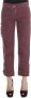 Ermanno Scervino Elegant Bordeaux Cargo Capri Broek Purple Dames - Thumbnail 1