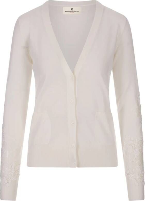 Ermanno Scervino Witte Sweaters White Dames