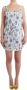 Ermanno Scervino Strandkleding Bloemen Beach Mini Dress Short Blauw Dames - Thumbnail 1