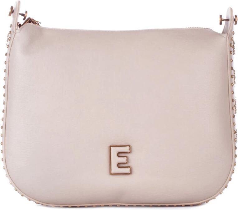 Ermanno Scervino Stijlvolle Beige Schoudertas met Stud Details Beige Dames