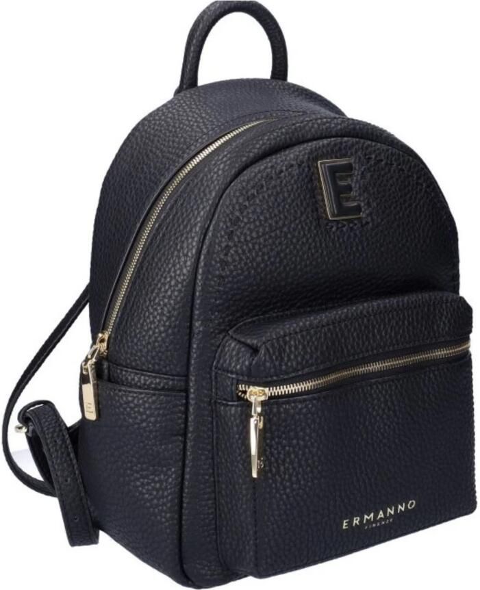 Ermanno Scervino Zwarte Logo Voorrits Rugzak Black Dames - Foto 2