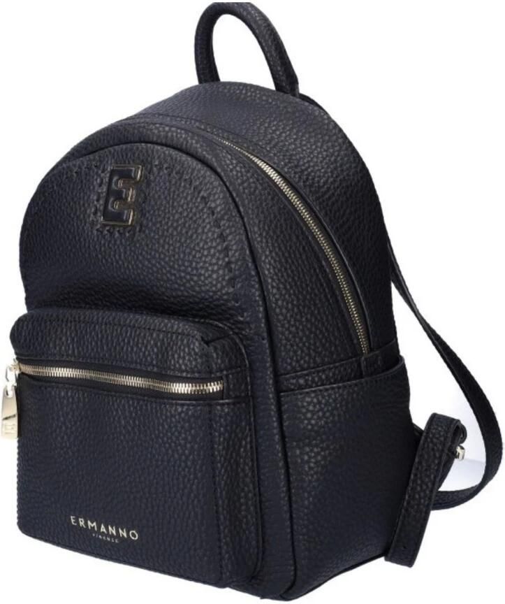 Ermanno Scervino Zwarte Logo Voorrits Rugzak Black Dames