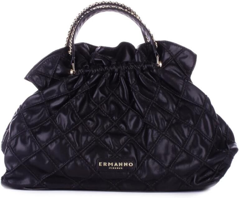Ermanno Scervino Geëmbosseerde Octavia Grote Tote Tas Black Dames