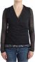 Ermanno Scervino Black Wool Blend Stretch Strety Long Sleeve Sweater Black Dames - Thumbnail 3