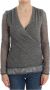 Ermanno Scervino Gray Wool Blend Stretch Strety Long Sleeve Sweater Grijs Dames - Thumbnail 1