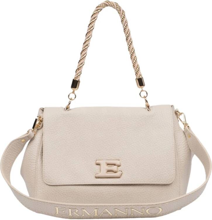 Ermanno Scervino Witte Schoudertas met Decoratieve Ketting White Dames