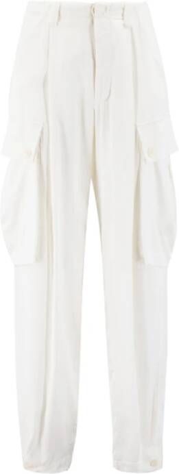 Ermanno Scervino Leather Trousers White Dames