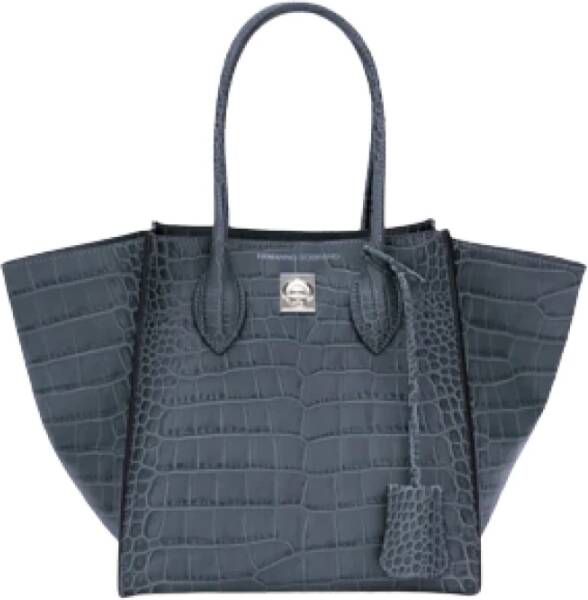 Ermanno Scervino Maggie Krokodillenprint Leren Tas Gray Dames