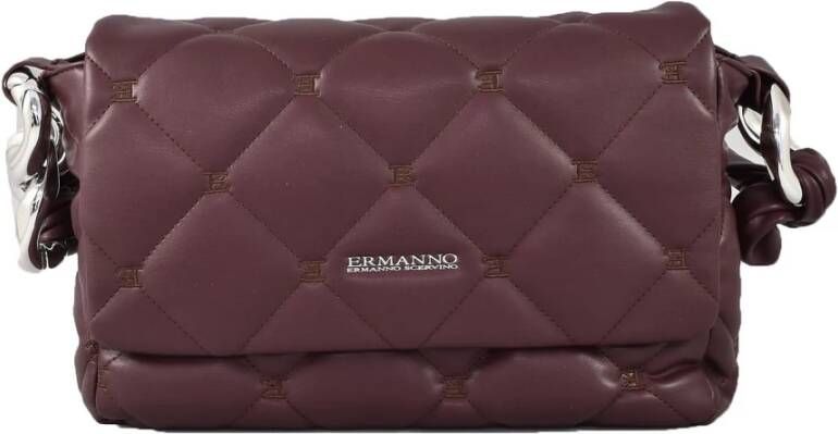 Ermanno Scervino Pruimen Handtas met Handtekening Stofzak Purple Dames