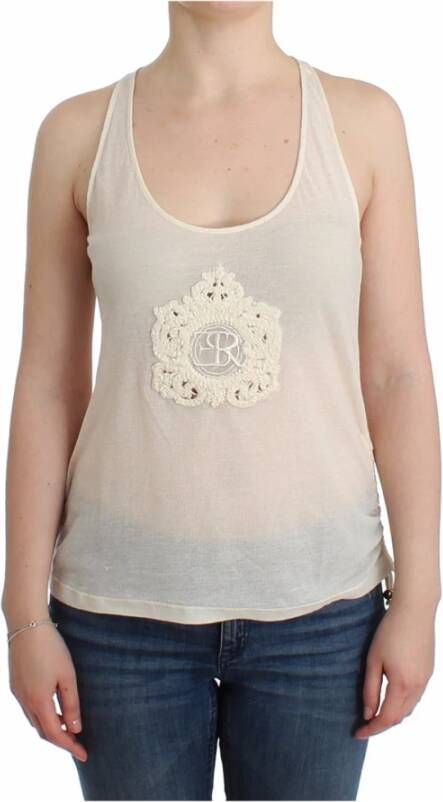 Ermanno Scervino Stijlvol Wit Katoenen Tanktop White Dames