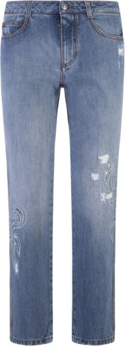 Ermanno Scervino Straight Jeans Blauw Dames