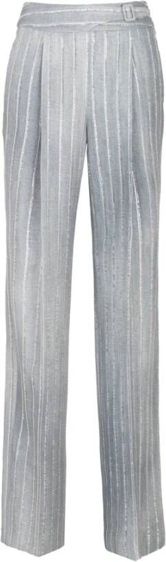 Ermanno Scervino Straight Trousers Grijs Dames