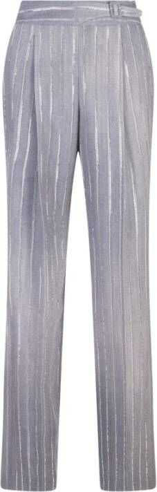 Ermanno Scervino Straight Trousers Grijs Dames