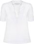 Ermanno Scervino T -shirt met macramé -borduurwerk White Dames - Thumbnail 1
