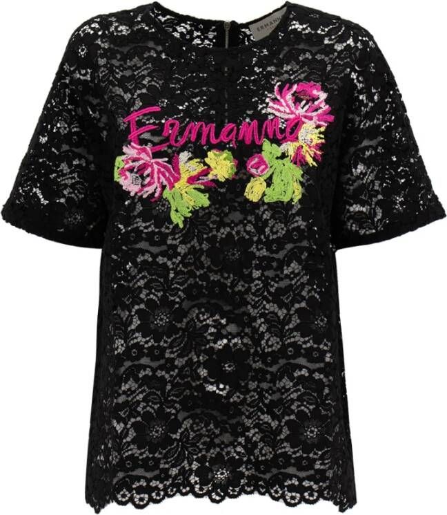 Ermanno Scervino T-shirt Zwart Dames