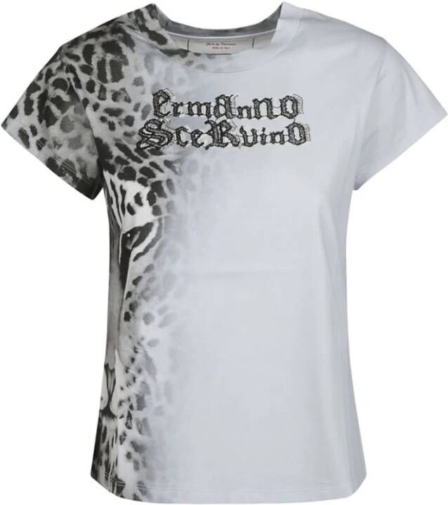 Ermanno Scervino Tijgerprint t -shirt Grijs Dames