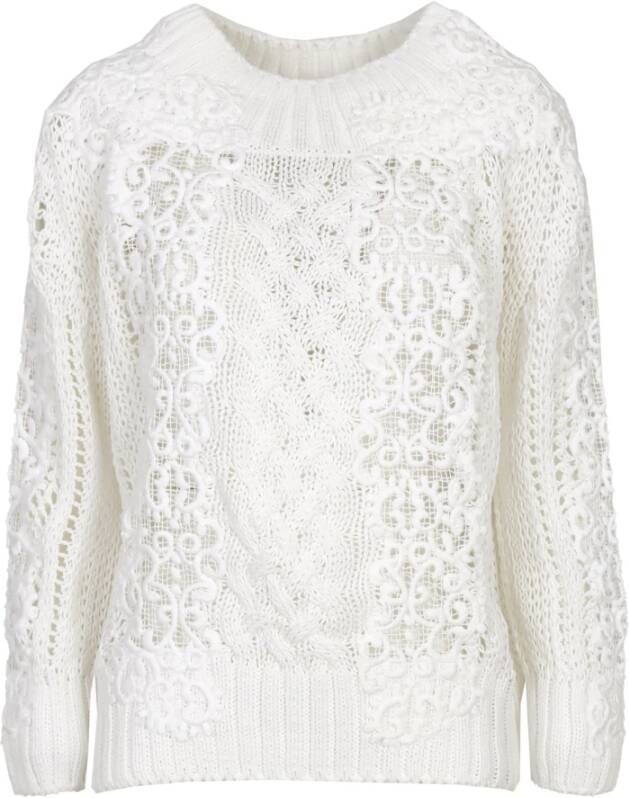 Ermanno Scervino Trui met ronde hals Wit Dames