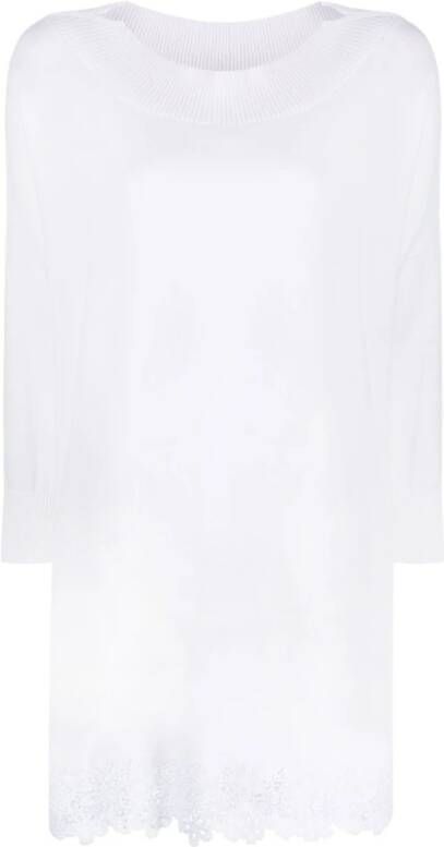Ermanno Scervino Trui met ronde hals Wit Dames