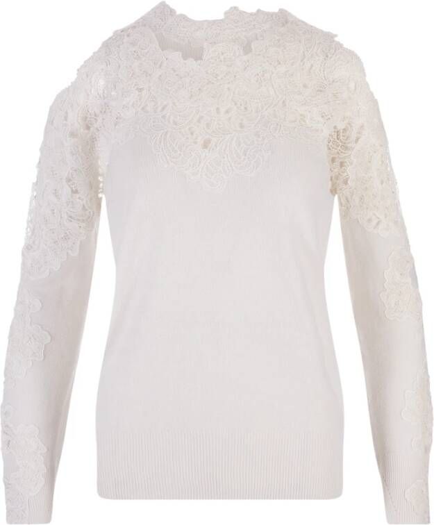 Ermanno Scervino Trui met ronde hals Wit Dames