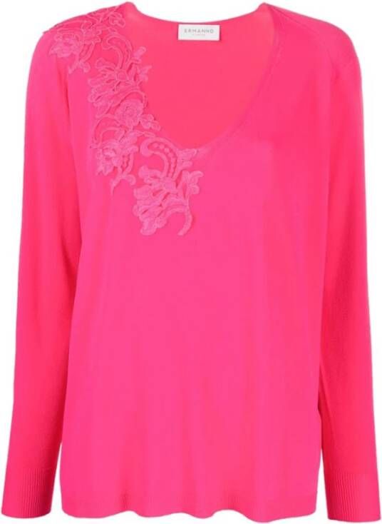 Ermanno Scervino V-neck Knitwear Roze Dames