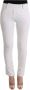 Ermanno Scervino White Cotton Slim Fit Casual Pants White Dames - Thumbnail 1