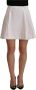 Ermanno Scervino White High Waist A-line Mini Cotton Skirt Wit Dames - Thumbnail 1