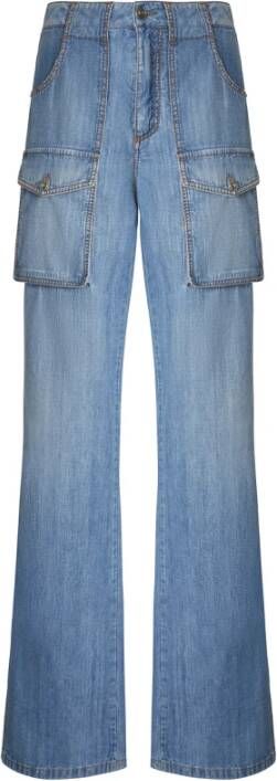 Ermanno Scervino Wide Jeans Blauw Dames