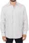 Ermanno Scervino White Gray Striped Regular Fit Casual Shirt Wit Heren - Thumbnail 1