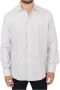 Ermanno Scervino White Gray Striped Regular Fit Casual Shirt Wit Heren - Thumbnail 1