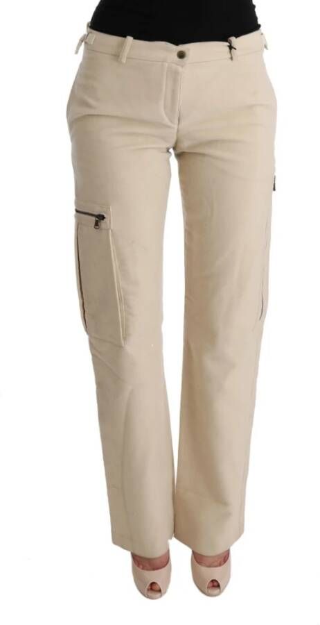 Ermanno Scervino Wol bijgesneden gewone fit broek Beige Dames