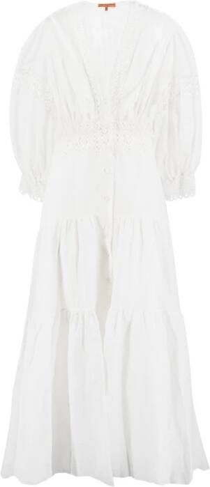 Ermanno Scervino Women Clothing Dress Snow White off White Ss23 Wit Dames