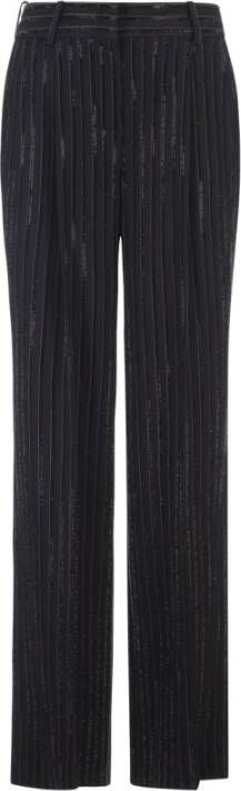 Ermanno Scervino Zwarte broek met strakke pijpen en strass detail Zwart Dames