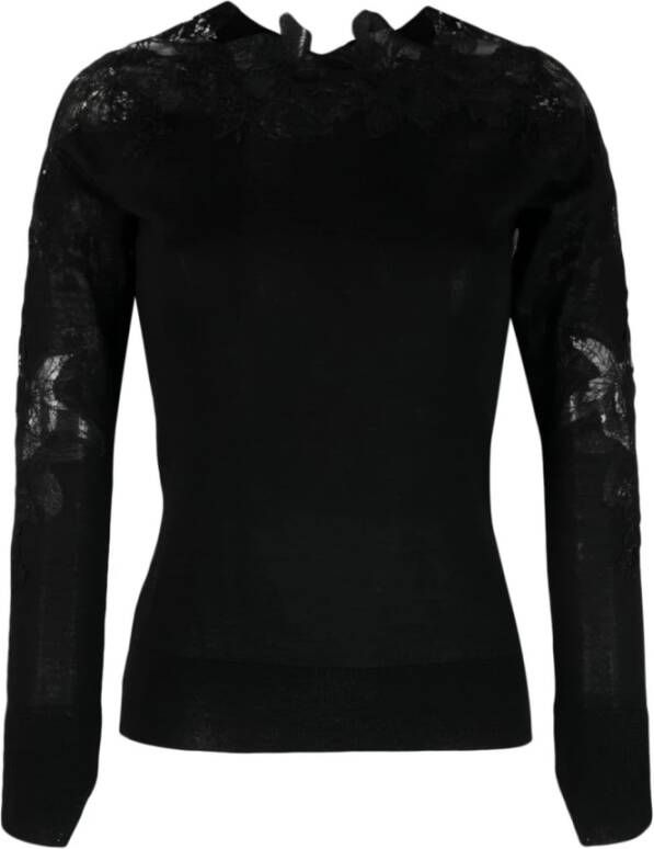 Ermanno Scervino Zwarte Sweater 95708 Zwart Dames