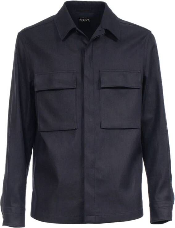 Ermenegildo Zegna Casual overhemd Blauw Heren