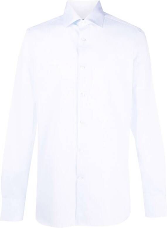 Ermenegildo Zegna Gestreept katoenen overhemd White Heren