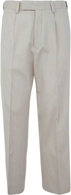 Ermenegildo Zegna Leather Trousers White Heren