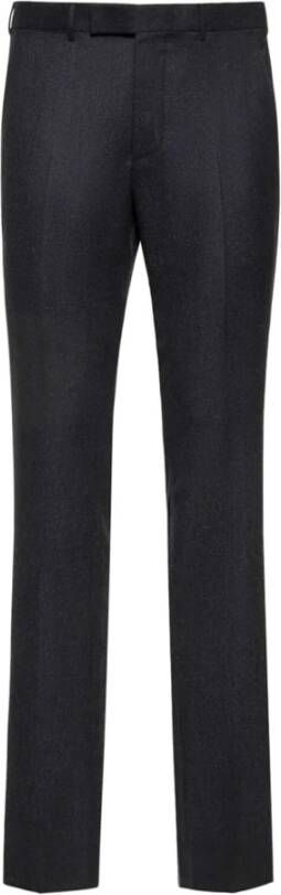 Ermenegildo Zegna Leather Trousers Zwart Heren