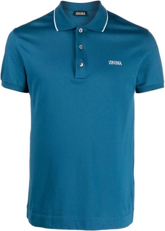 Ermenegildo Zegna Polo Shirt Blauw Heren