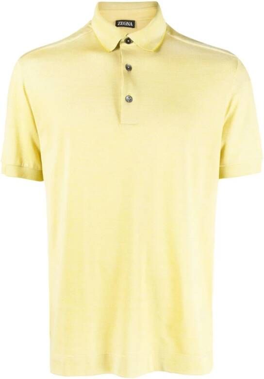 Ermenegildo Zegna Polo Shirt Yellow Heren