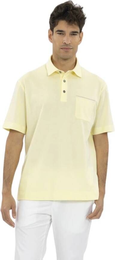 Ermenegildo Zegna Polo Shirt Yellow Heren