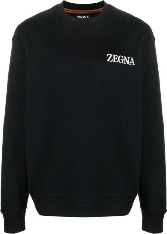 Z Zegna Stijlvolle Logo Sweatshirt Black Heren