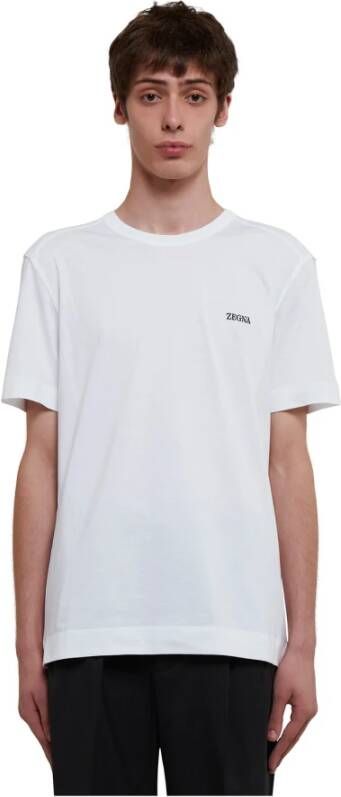 Ermenegildo Zegna T-shirt met contrasterend logo White Heren