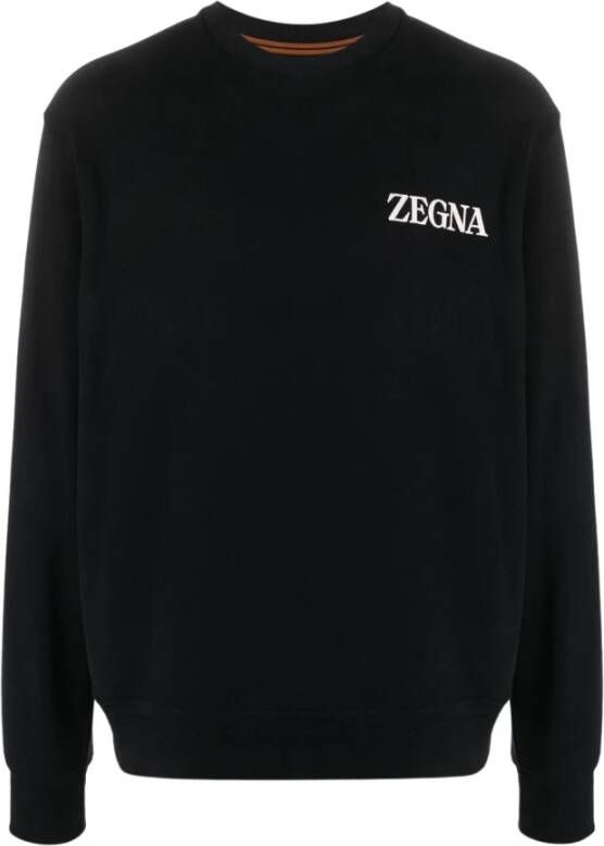 Ermenegildo Zegna Zwarte Aw23 Heren Sweatshirts Zwart Heren