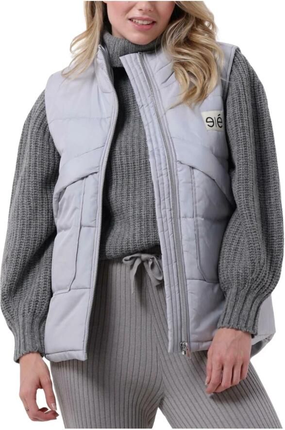 ESMÉ STUDIOS Esmé Studios Dames Jassen Aimie Quilt Vest Lichtgrijs - Foto 7