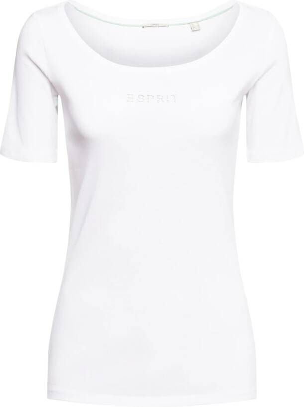Esprit Logo T-shirt Wit Dames