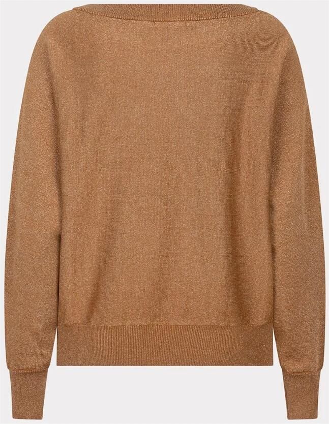 Esqualo Batwing Lurex Trui Karamel Brown Dames - Foto 2
